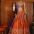 Orange Silk Embroidered Lehenga Choli with Purple Dupatta for Wedding Wear