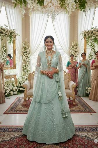 Wedding Special Designer Rich Embroidered Work Semi-stitched Lehenga Choli