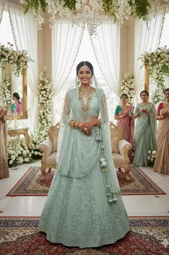 Wedding Special Designer Rich Embroidered Work Semi-stitched Lehenga Choli