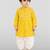 Baby boys yellow pure cotton bandhani print kurta dhoti set