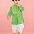 Baby boys green pure cotton bandhani print kurta dhoti set