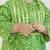 Baby boys green pure cotton bandhani print kurta dhoti set