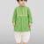 Baby boys green pure cotton bandhani print kurta dhoti set