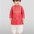Baby boys red pure cotton bandhani print kurta dhoti set