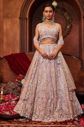 Premium Party Wear Pink with Thread & Sequin Work Lehenga Choli