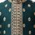 Boys bottle green cotton thread embroidery kurta cream pyjama set