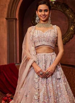 Premium Party Wear Pink with Thread & Sequin Work Lehenga Choli 2