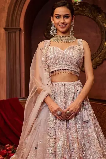 Premium Party Wear Pink with Thread & Sequin Work Lehenga Choli