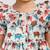 Girls multicolour cotton animal print gathered short sleeve a-line dress