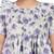 Girls purple cotton animal print gathered short sleeve a-line dress
