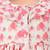 Girls pink cotton animal print gathered short sleeve a-line dress