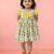 Girls multicolour cotton animal print ruffle sleeve a-line dress