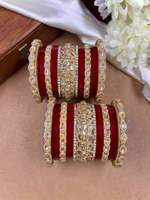 Bridal red punjabi chuda 4