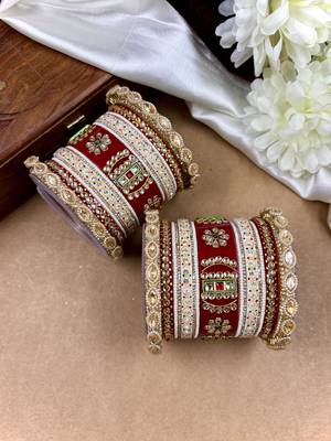 Rajwadi wedding bangle set 2