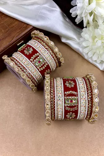 Rajwadi wedding bangle set