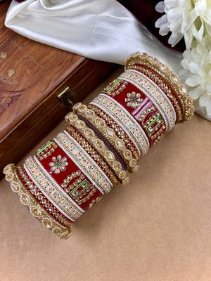 Rajwadi wedding bangle set 4