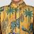 Boys yellow embroidery sequin & animal print kurta cream pant set