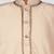 Boys beige rayon digital animal daman print kurta cream pant set