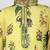 Boys yellow rayon all-over digital animal print kurta cream pant set