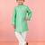 Boys aqua cotton kurta pyjama set