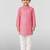 Boys pink linen slub kurta pyjama set