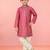 Boys pink cotton kurta pyjama set