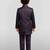 Boys wine silk blend jacquard indo-western set