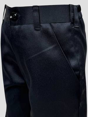 Boys navy blue silk blend jacquard indo-western set 5