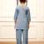 Girls aqua cotton kurta pyjama set