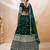Women's Georgette Embroiderd Thread Work Semi-Stitched Lehenga Choli With Dupatta