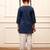 Girls navy blue cotton kurta harem pant set