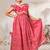 Girls red cotton lehenga set