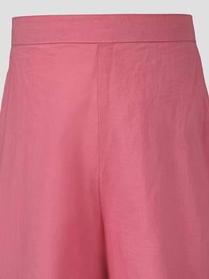 Girls pink cotton schiffli digital floral flare top with palazzo set 5