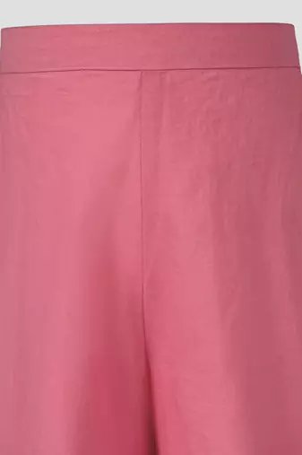 Girls pink cotton schiffli digital floral flare top with palazzo set