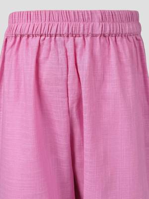 Girls pink cotton slub embroidered kurta with pant set | applique abstract | sleeveless | festive casual wear 5