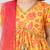 Girls yellow cotton digital floral print kurta with palazzo set | short sleeves | v-neck | festive casual