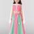 Girls pink cotton bandhani print lehenga set with dupatta | sleeveless | asymmetric hem | festive floor length