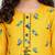 Girls yellow cotton animal print kurta with salwar set | three quarter sleeves | straight cut | festive ethnic wear