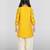 Girls yellow cotton animal print kurta with salwar set | three quarter sleeves | straight cut | festive ethnic wear
