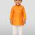 Cotton blend kurta set with pyjama for boyss| orange | diwali
