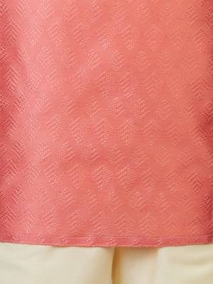 Silk blend kurta set with pyjama for boyss| pink | diwali 4