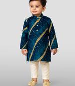Rayon kurta set with pyjama for boyss| navy blue | diwali