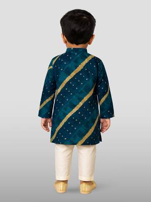Rayon kurta set with pyjama for boyss| navy blue | diwali 4
