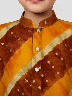 Rayon kurta set with pyjama for boyss| mustard | diwali 4