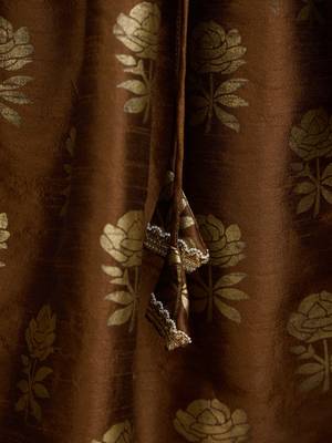 Dupion silk lehenga set for girls | coffee | diwali 4