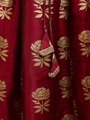 Dupion silk lehenga set for girls | maroon | diwali 4