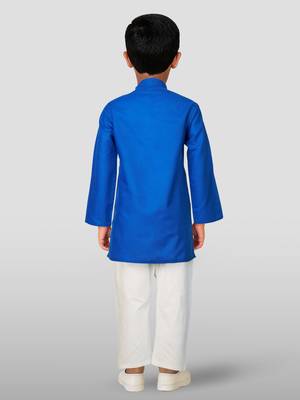 Cotton printed kurta set with pyjama for boys | blue | navratri special 3