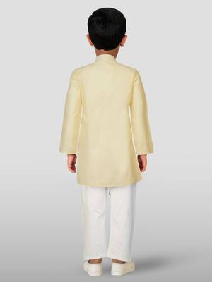 Cotton printed kurta set with pyjama for boyss | cream | navratri special 3