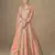Orange premium heavy chinon embroidered sequin work anarkali with dupattaparty wear