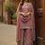 Mauve embroidered kurta sharara set